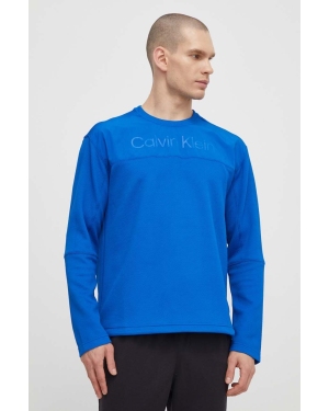 Calvin Klein Performance bluza treningowa kolor niebieski z nadrukiem