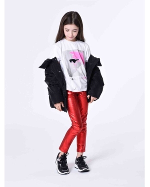 Karl Lagerfeld Kids Spodnie materiałowe Z14219 D Czerwony Skinny Fit