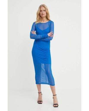 Patrizia Pepe sukienka kolor niebieski midi dopasowana 8A1314 J149