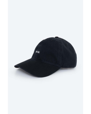 Wood Wood czapka z daszkiem bawełniana Low profile twill cap kolor czarny gładka 12110804.7083