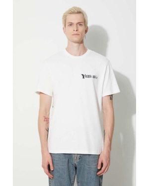 KSUBI t-shirt bawełniany męski kolor biały z nadrukiem