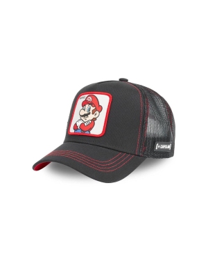 Capslab czapka Super Mario kolor czarny z aplikacją CL.SMB.1.MAR2