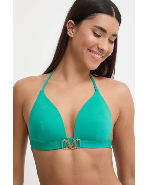 Max Mara Beachwear biustonosz kąpielowy kolor zielony lekko usztywniona miseczka 2416821109600