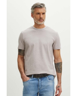 Medicine t-shirt bawełniany męski kolor beżowy melanżowy