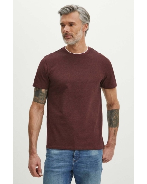 Medicine t-shirt bawełniany męski kolor bordowy melanżowy