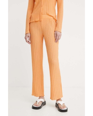 Résumé spodnie AllegraRS Pant damskie kolor pomarańczowy proste high waist 20461120