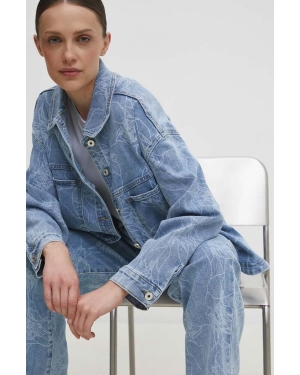 Answear Lab koszula jeansowa damska kolor niebieski relaxed z kołnierzykiem klasycznym