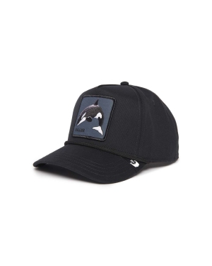 Goorin Bros czapka z daszkiem bawełniana Killer Whale kolor czarny z aplikacją 101-1107