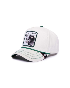 Goorin Bros czapka z daszkiem bawełniana Cash Cow kolor biały z aplikacją 101-1326