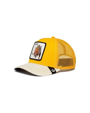 Goorin Bros czapka z daszkiem Roofed Lizard kolor żółty wzorzysta 101-0143