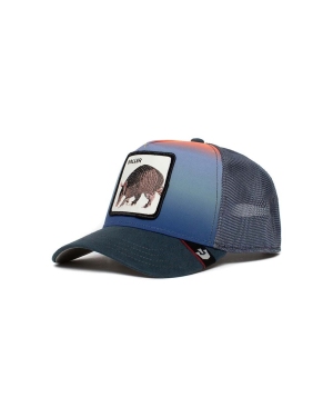 Goorin Bros czapka z daszkiem z domieszką lnu Balladillo kolor niebieski wzorzysta 101-0368