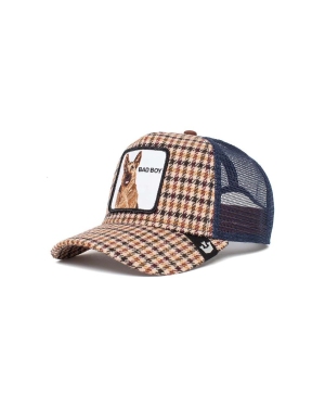 Goorin Bros czapka z daszkiem z domieszką wełny Big Bad Woof kolor granatowy wzorzysta 101-0272