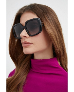 Furla okulary przeciwsłoneczne damskie kolor czarny SFU709_540700