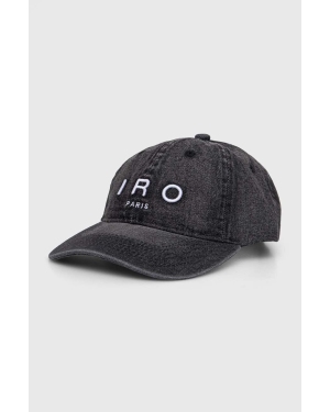IRO czapka z daszkiem kolor szary gładka