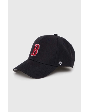 47brand czapka z daszkiem dziecięca MLB Boston Red Sox kolor granatowy z aplikacją BMVP02WBV