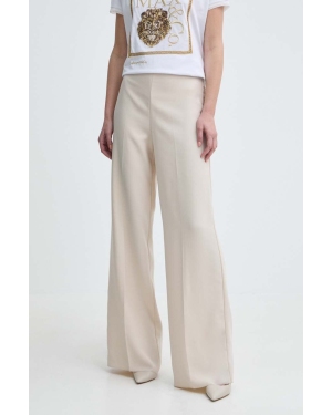 MAX&Co. spodnie damskie kolor beżowy proste high waist 2418131034200