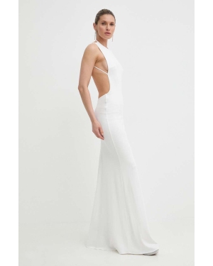 Elisabetta Franchi sukienka kolor biały maxi dopasowana AB58642E2