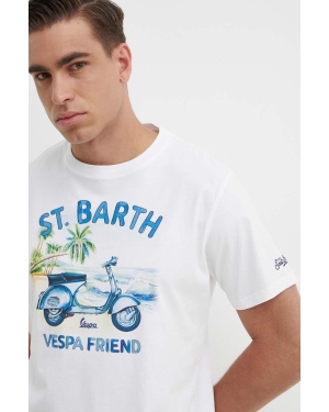 MC2 Saint Barth t-shirt bawełniany męski kolor niebieski z nadrukiem