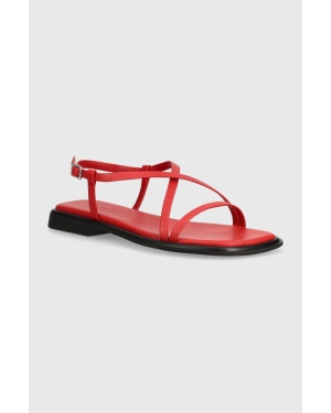 Vagabond Shoemakers sandały skórzane IZZY damskie kolor czerwony