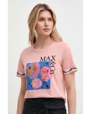 MAX&Co. t-shirt bawełniany damski kolor różowy 2416971024200