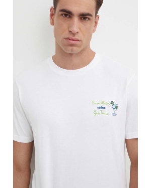 MC2 Saint Barth t-shirt bawełniany kolor beżowy z aplikacją
