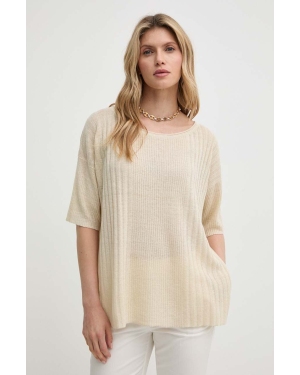 MAX&Co. sweter lniany kolor beżowy lekki 2416361014200