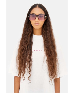 Marni okulary przeciwsłoneczne Zamalek Faded Burgundy damskie kolor różowy EYMRN00054.004.LCS