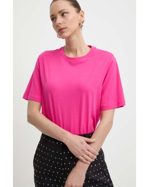 Silvian Heach t-shirt bawełniany damski kolor różowy