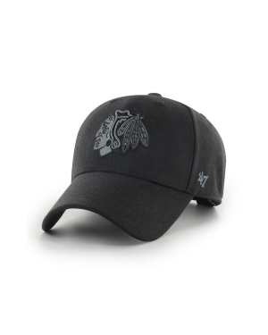 47brand czapka z daszkiem NHL Chicago Blackhawks kolor czarny z aplikacją H-MVPSP04WBP-BKC