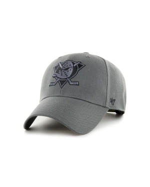 47brand czapka z daszkiem z domieszką wełny NHL Anaheim Ducks kolor szary z aplikacją H-MVPSP25WBP-CCA