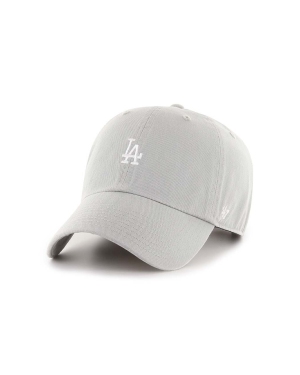 47brand czapka z daszkiem bawełniana MLB Los Angeles Dodgers kolor szary z aplikacją B-BSRNR12GWS-GYA