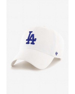 47brand czapka z daszkiem Los Angeles Dodgres kolor biały z aplikacją B-RGW12GWS-WHE