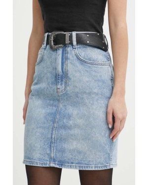 Moschino Jeans spódnica jeansowa kolor niebieski mini prosta