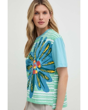 MAX&Co. t-shirt bawełniany damski kolor turkusowy 2416971014200
