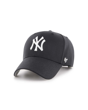 47 brand czapka z daszkiem z domieszką wełny MLB New York Yankees kolor czarny z aplikacją B-RAC17CTP-BK