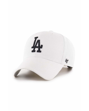 47brand czapka z daszkiem MLB Los Angeles Dodgers kolor biały z aplikacją