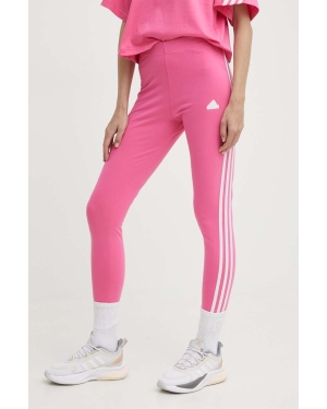 adidas legginsy damskie kolor różowy z aplikacją IS3623