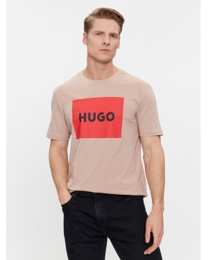 Hugo T-Shirt Dulive222 50467952 Beżowy Regular Fit