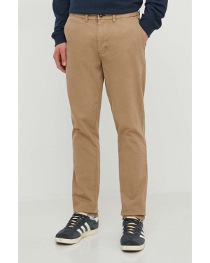 Billabong spodnie męskie kolor beżowy dopasowane ABYNP00157