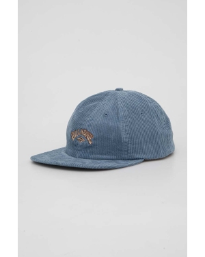 Billabong czapka z daszkiem sztruksowa kolor niebieski z aplikacją EBYHA00127