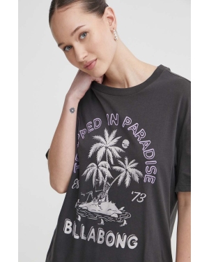 Billabong t-shirt bawełniany damski kolor szary EBJZT00255