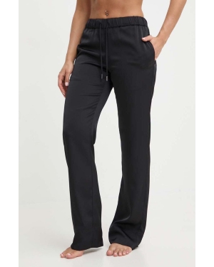 Calvin Klein spodnie piżamowe damskie kolor czarny satynowa K20K206662