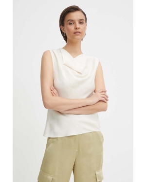 Calvin Klein bluzka damska kolor beżowy gładka K20K207036