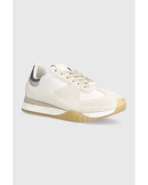 Calvin Klein sneakersy RUNNER LACE UP LTH/NYLON kolor biały HW0HW02130