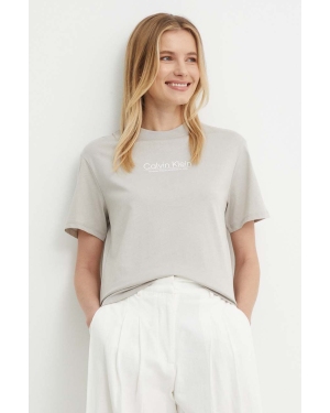 Calvin Klein t-shirt bawełniany damski kolor szary K20K207005