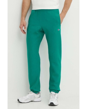 Champion spodnie męskie kolor zielony z aplikacją 216540