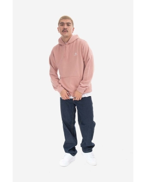Converse bluza kolor różowy z kapturem z aplikacją 10023874.A13-PINK