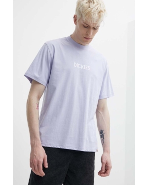 Dickies t-shirt bawełniany PATRICK SPRINGS TEE SS męski kolor fioletowy z nadrukiem DK0A4YR7