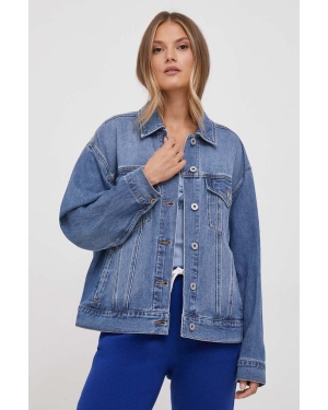Dkny kurtka jeansowa damska kolor niebieski przejściowa oversize E3RC0840