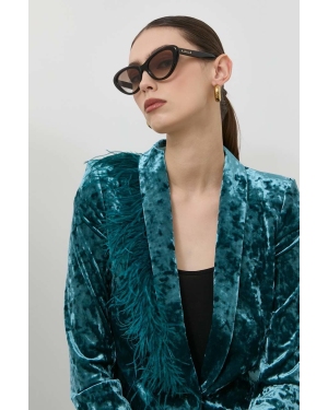 Gucci okulary przeciwsłoneczne GG1170S damskie kolor brązowy